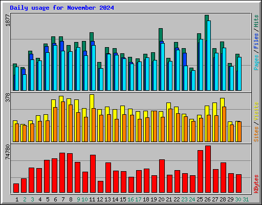Daily usage for November 2024