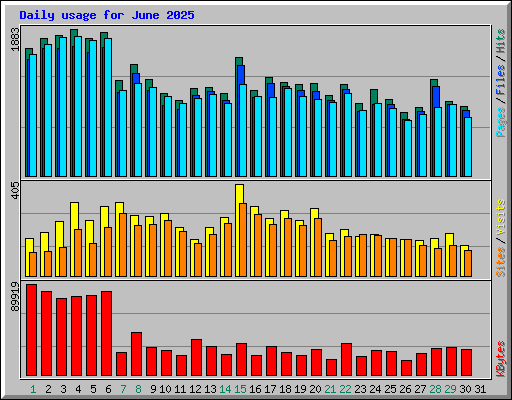 Daily usage for June 2025