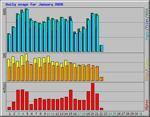 Daily usage for January 2026