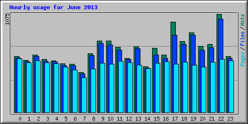 Hourly usage for June 2013