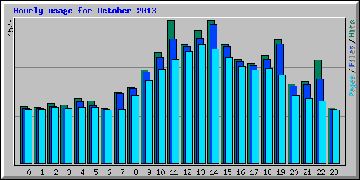 Hourly usage for October 2013