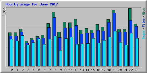 Hourly usage for June 2017