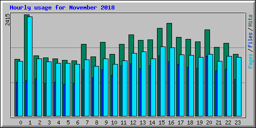 Hourly usage for November 2018