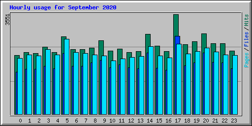 Hourly usage for September 2020