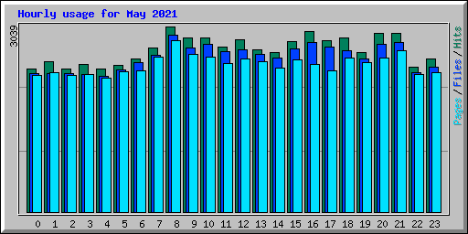 Hourly usage for May 2021