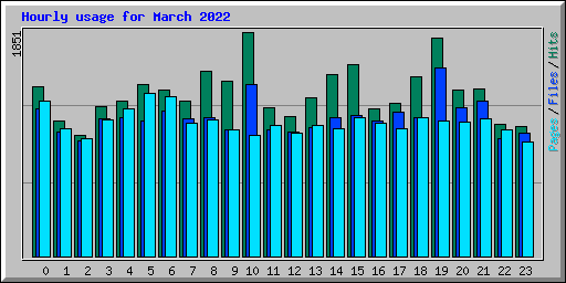 Hourly usage for March 2022