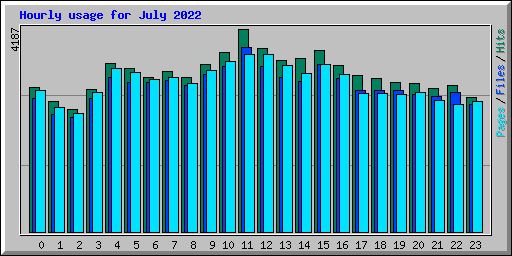 Hourly usage for July 2022