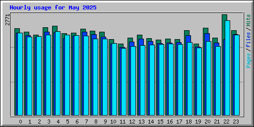 Hourly usage for May 2025