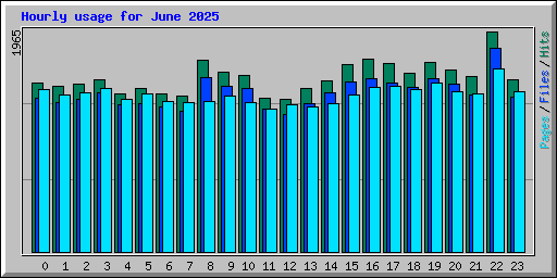 Hourly usage for June 2025