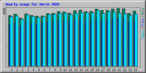 Hourly usage for March 2026