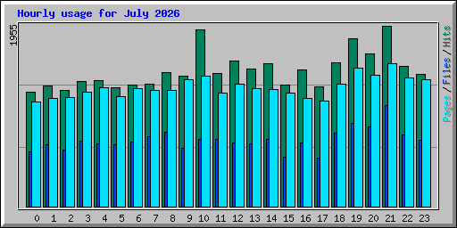 Hourly usage for July 2026