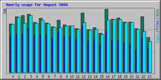 Hourly usage for August 2026